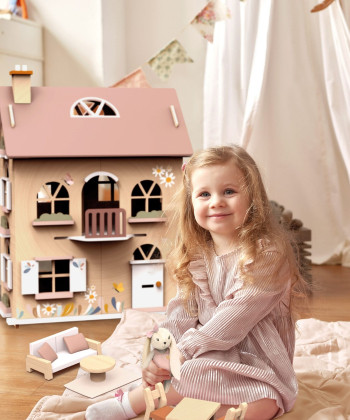 Speedy Monkey Drvena kuća set nameštaja sa zekom 