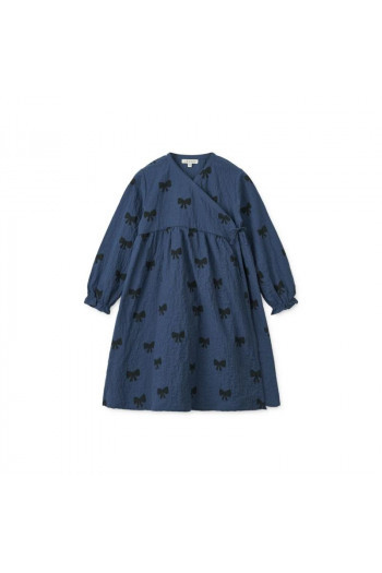 Liewood Cleo haljina,Bow / Indigo blue 