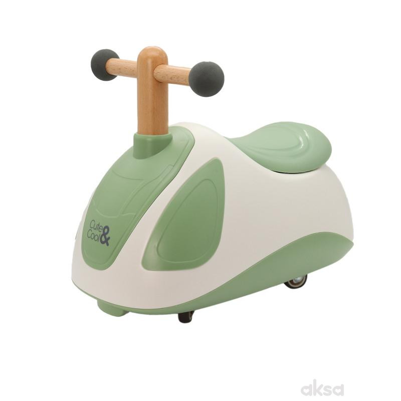 Cute&Cool guralica za decu drvena, zelena 