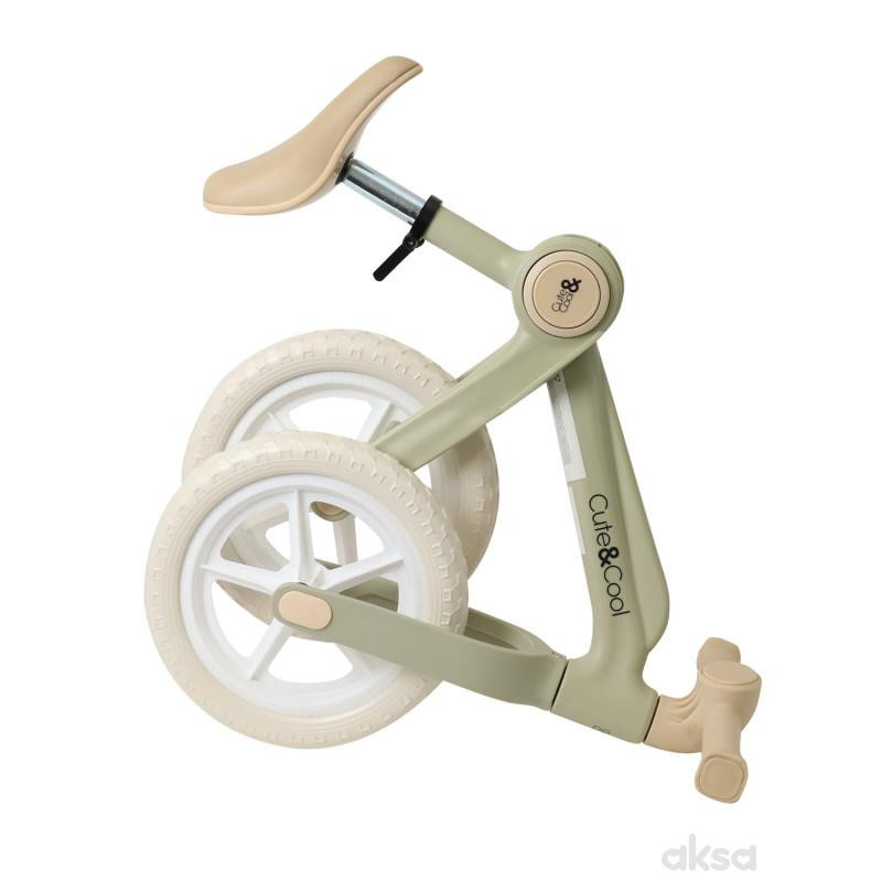 Cute&Cool balance bike sklopivi zeleni 
