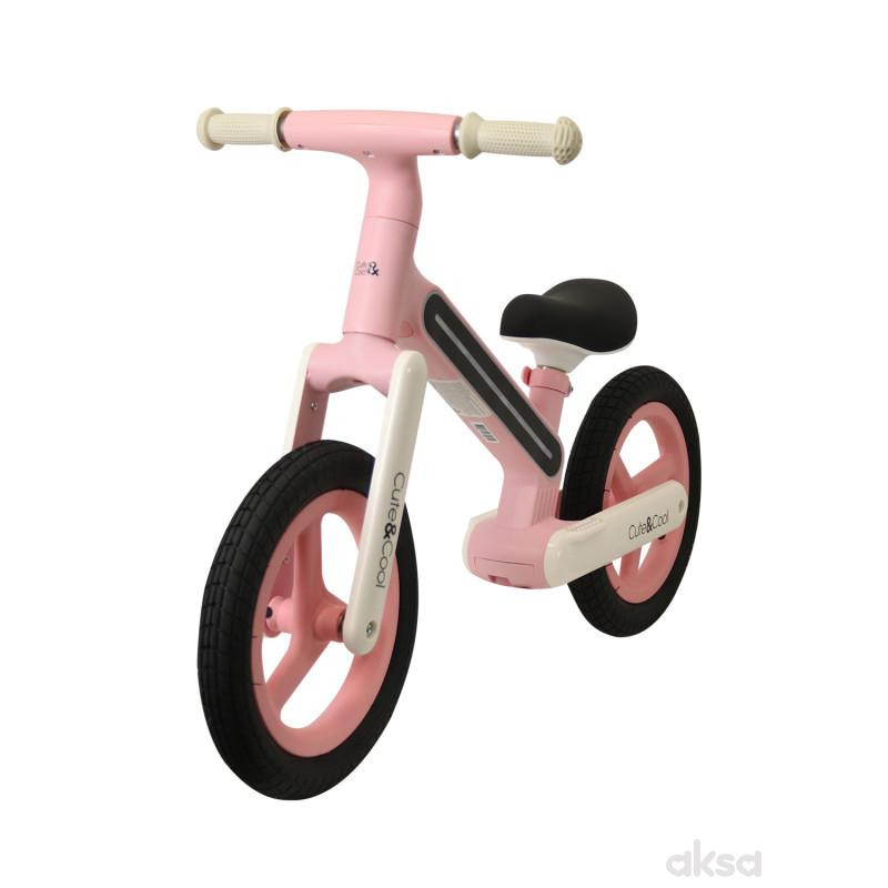 Cute&Cool balance bike sa svetlom roze 