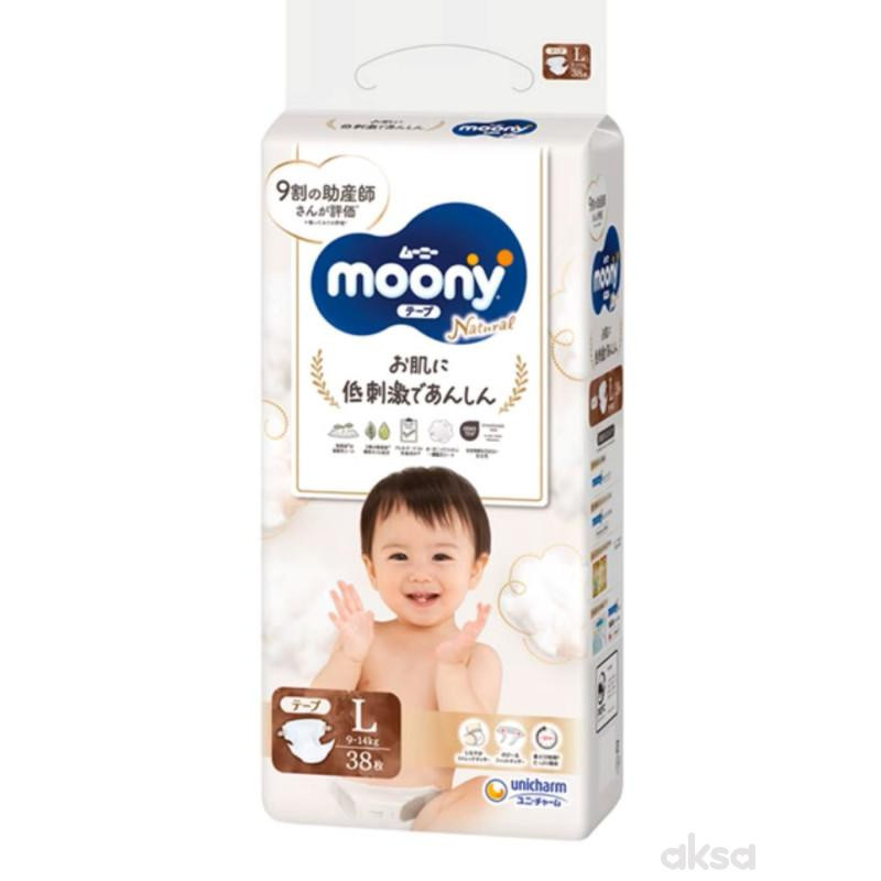 Moony Natural pelene L, 9-14 kg, 38 kom 