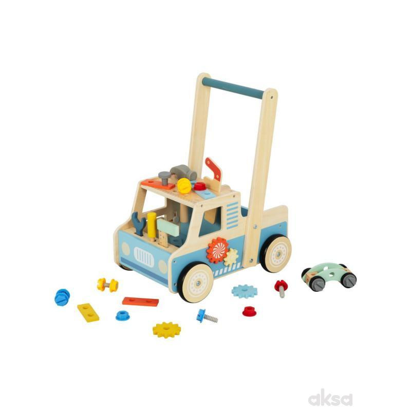 Cute&Cool drvena igračka guralica sa alatom 