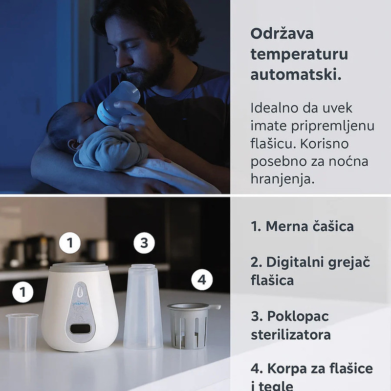 Nuvita brzi digitalni grejač i sterilizator flašic 