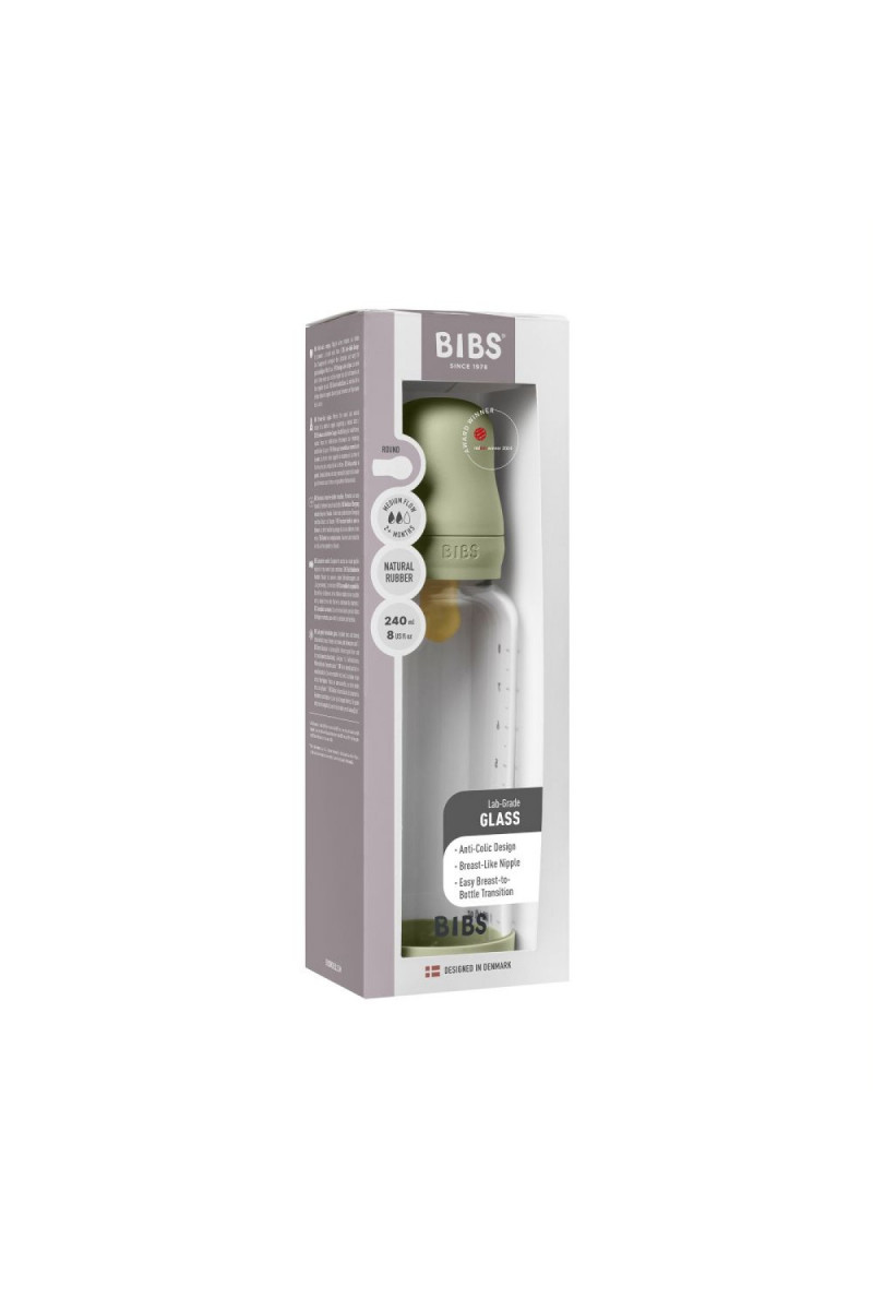 Bibs staklena flašica 240 ml Sage 
