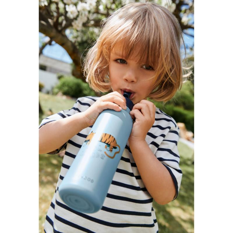 Liewood termos boca 500ml Falk,Tiger/Beach blue 