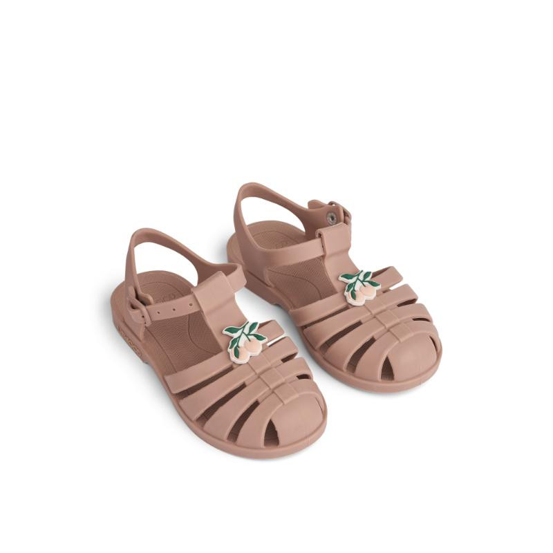 Liewood sandale Bre sa ukrasom,Peach/Dark rose 
