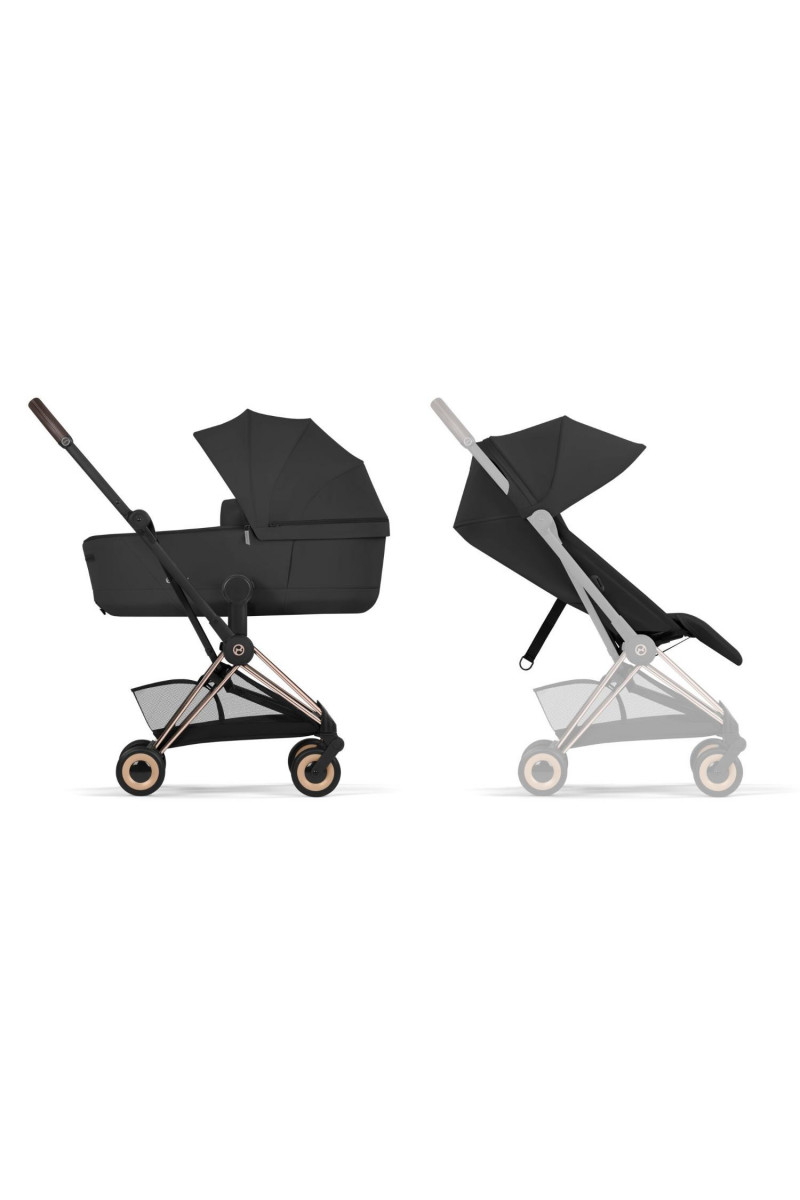 Cybex duo sistem Coya, Sepia Black (rosegold ram) 