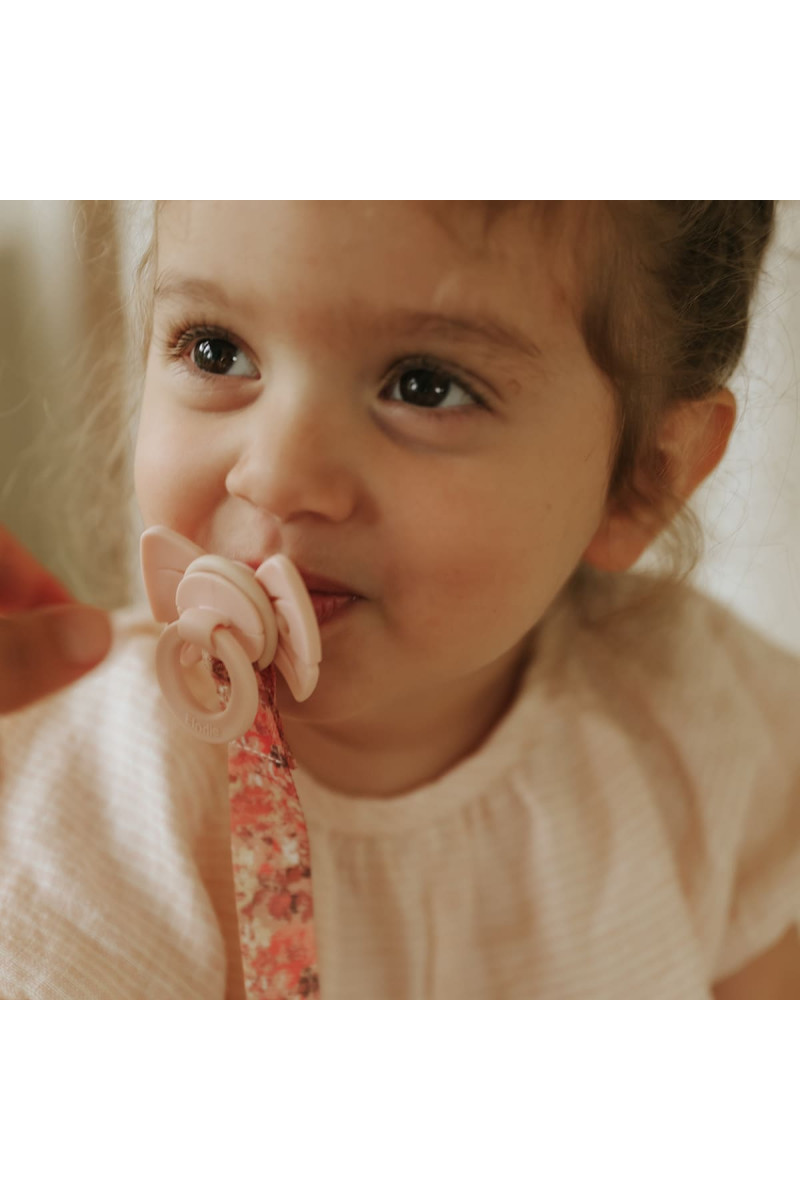 Elodie laža silikonska 0+ misty pink binky bow 