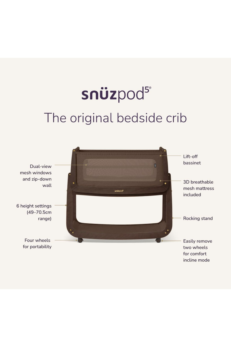 SnuzPod kolevka za bebe, Chocolate 